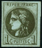 ** N°39Cb 1c Olive Foncé, R3 - TB - 1870 Ausgabe Bordeaux