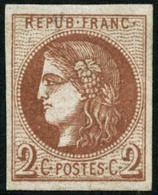 ** N°40B 2c Brun-rouge, R2 - TB - 1870 Emission De Bordeaux