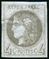 ** N°41B 4c Gris, R2 - TB - 1870 Emissione Di Bordeaux