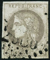 Oblit. N°41B 4c Gris, R2 - TB - 1870 Emissione Di Bordeaux