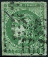 Oblit. N°42Bi 5c Vert émeraude - TB - 1870 Emissione Di Bordeaux