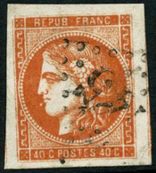 Oblit. N°48 40c Orange - TB - 1870 Emissione Di Bordeaux