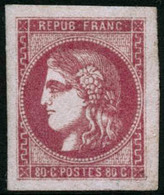 ** N°49 80c Rose, Pièce De Luxe Signé Brun Et Roumet - TB - 1870 Emissione Di Bordeaux