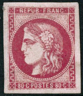 ** N°49 80c Rose, Signé Calves - TB - 1870 Emissione Di Bordeaux