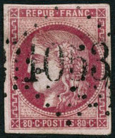 Oblit. N°49 80c Rose - TB - 1870 Emissione Di Bordeaux