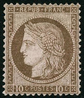 * N°54 10c Brun S/rose, Signé Calves - TB - 1871-1875 Ceres