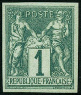 ** N°61a 1c Vert ND - TB - 1876-1878 Sage (Tipo I)