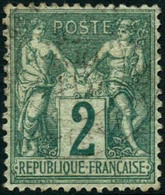 Oblit. N°62 2c Vert - TB - 1876-1878 Sage (Tipo I)