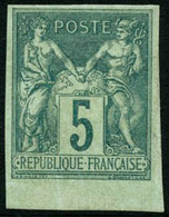 ** N°75a 5c Vert ND - TB - 1876-1878 Sage (Tipo I)