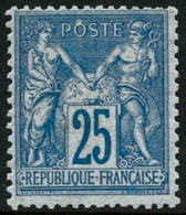 ** N°79 25c Bleu, Signé Calves - TB - 1876-1878 Sage (Tipo I)