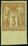 ** N°86a 3c Bistre S/jaune ND - TB - 1876-1878 Sage (Tipo I)