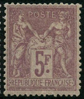 * N°95a 5 F Violet S/lilas, Bien Centré - TB - 1876-1878 Sage (Tipo I)