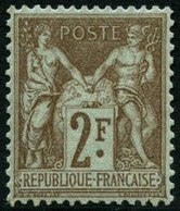 ** N°105 2F Bistre S/azuré, Pièce De Luxe - TB - 1876-1878 Sage (Tipo I)