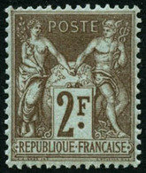 ** N°105 2F Bistre S/azuré, Pièce De Luxe - TB - 1876-1878 Sage (Tipo I)
