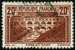 Oblit. N°262B 20F Pont Du Gard, Dent 11 - TB - 1871-1875 Ceres