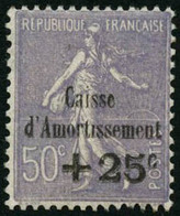 ** N°276a +25c Sur 50c Variété Sans Point Sur  Le I D'amortissement - TB - 1871-1875 Ceres