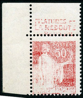 ** N°283 50c Rouge Avec Pub, Impression Très Défectueuse - TB - 1871-1875 Ceres