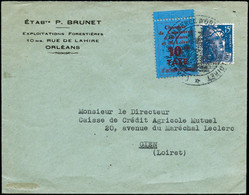Lettre N°2 10Frouge Brun Sur Bleu S/lettre - TB - Altri & Non Classificati