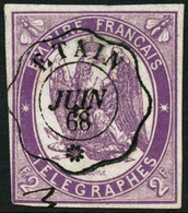 Oblit. N°4 2F Violet - TB - Telegrafi E Telefoni