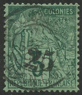 Oblit. N°8 25 Sur 5c Vert, Càd N'Djole Gabon-Congo, RARE - TB - Altri & Non Classificati