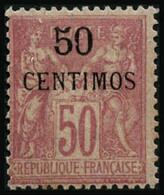 ** N°6 50c Sur 50c Rose (type II) - TB - Altri & Non Classificati