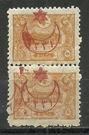 Turkey; 1915 Overprinted War Issue Stamp 5 P. ERROR "Double Overprint As "Mirror" - Ungebraucht