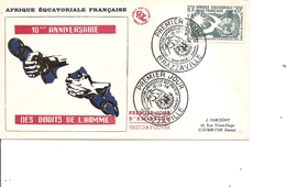 AEF -Droits De L'homme ( FDC De 1958 à Voir) - Lettres & Documents