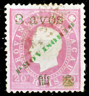 !										■■■■■ds■■ Macao 1894 AF#61ø King Luiz "Provisorio" 3 Avos (x4483) - Oblitérés