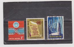 NATIONS  UNIES   1965  New York  Y.T. N° 141  à  144  Incomplet  Oblitéré  142  NEUF** - Usati