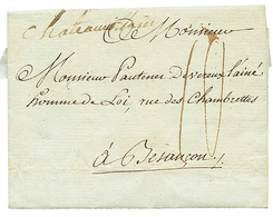 13 "CHATEAU VILLAIN" : 1791 "CHATEAU VILLAIN" Manuscrit Sur Lettre Avec Texte "ARC EN BARROIS". TTB. - 1801-1848: Vorläufer XIX