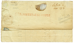 30 "FONTENAY LE COMTE" : An 13 DEB. FONTENAY LE PEUPLE Rouge + N°11 ARM. D' ITALIE Sur Lettre D' "ACQUI". TTB. - 1801-1848: Vorläufer XIX