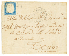 40 "S. MARTINO DEL VARO - ST MARTIN DU VAR" : 1856 SARDAIGNE 20c(n°15d) Obl. S.MARTINO DEL VARO Sur Lettre Pour TORINO.  - Sardinië