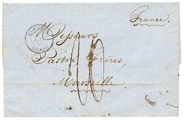 80 1855 KAMIESCH CRIMEE + Taxe 20 (double Port) Sur Lettre Avec Texte De KAMIESCH Pour La FRANCE. TB. - Army Postmarks (before 1900)