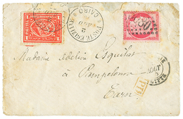 214 1875 MIXTE FRANCE 80c CERES Obl. GC 5080+ ALEXANDRIE EGYPTE + EGYPTE 1P Obl. CAIRO Sur Env(pd) Avec Texte Pour La FR - Other & Unclassified