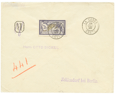 223 CRETE : 1902 2F MERSON Violet Obl. LA CANEE Sur Enveloppe RECOMMANDEE Pour BERLIN. Superbe. - Autres & Non Classés