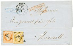 240 1868 10c (n°13) + 40c(n°16) TB Margés Obl. PC 4012 (frappe Exceptionnelle) Sur Lettre De SALONIQUE Pour La FRANCE. S - Other & Unclassified