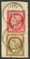 267 30c + 80c CERES Obl. Cachet à Date JAFFA SYRIE Sur Fragment. RARE. Superbe. - Autres & Non Classés