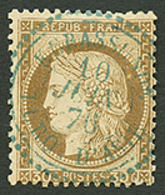 268 30c CERES (n°56) Obl. Cachet à Date Perlé KERASSUNDE TURQUIE D' ASIE En Bleu. RARE. TTB. - Otros & Sin Clasificación