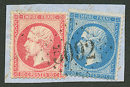 270 20c(n°22) + 80c(n°24) Obl. GC 5092 De MERSINA Sur Fragment. Superbe. - Autres & Non Classés