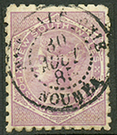 291 NOUVELLE GALLES DU SUD 9p Mauve Obl. NLLE CALEDONIE NOUMEA. RARE. TTB. - Andere & Zonder Classificatie