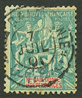 304 "LE PILON" : 1901 5c Groupe Obl. Cachet évidé NLLE CALEDONIE + "Le PILLON" Manuscrit. 1ère Piéce Vue. TB. - Sonstige & Ohne Zuordnung