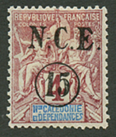 317 NOUVELLE CALEDONIE : ERREUR 15 S/ 4c NON EMIS (n°55c) Neuf *. Cote 750€. Signé BRUN. RARE Et Superbe. - Sonstige & Ohne Zuordnung