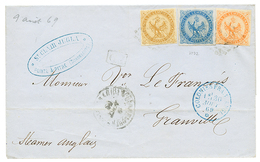 331 GUADELOUPE : 1869 AIGLE 10c + 20c + 40c Sur Lettre De POINTE A PITRE Pour GRANVILLE. TB. - Sonstige & Ohne Zuordnung