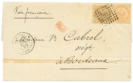 333 GUYANE : 1872 AIGLE 10c + 40c(pd) + GUYANE CAYENNE Sur Lettre Pour La FRANCE. TB. - Other & Unclassified