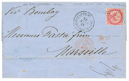 337 INDES : 1868 80c AIGLE + ETAB. FR. DE L'INDE PONDICHERY Sur Lettre Pour La FRANCE. TB. - Sonstige & Ohne Zuordnung