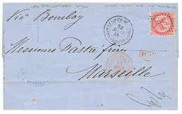 337 INDES : 1868 80c AIGLE + ETAB. FR. DE L'INDE PONDICHERY Sur Lettre Pour La FRANCE. TB. - Other & Unclassified