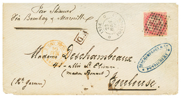 338 INDES : 1868 80c AIGLE + INDE PONDICHERY Sur Lettre Pour La FRANCE. Superbe. - Andere & Zonder Classificatie