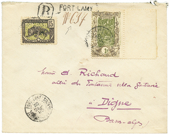 363 "TCHAD" : 1913 CONGO 15c + 1F Obl. FORT-LAMY TCHAD CONGO FRANCAIS Sur Enveloppe RECOMMANDEE (cachet Fabrication Loca - Sonstige & Ohne Zuordnung