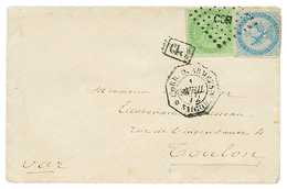 384 INDOCHINE : 1872 AIGLE 5c + 20c Obl. CCH + CORR. D' ARMEES SAIGON Sur Enveloppe Pour La FRANCE. TB. - Other & Unclassified