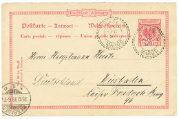 405 MAROC : 1899 ENTIER Réponse ALLEMAND 10pf Obl. SAFFI MAROC Pour L' ALLEMAGNE. RARE. Superbe. - Other & Unclassified